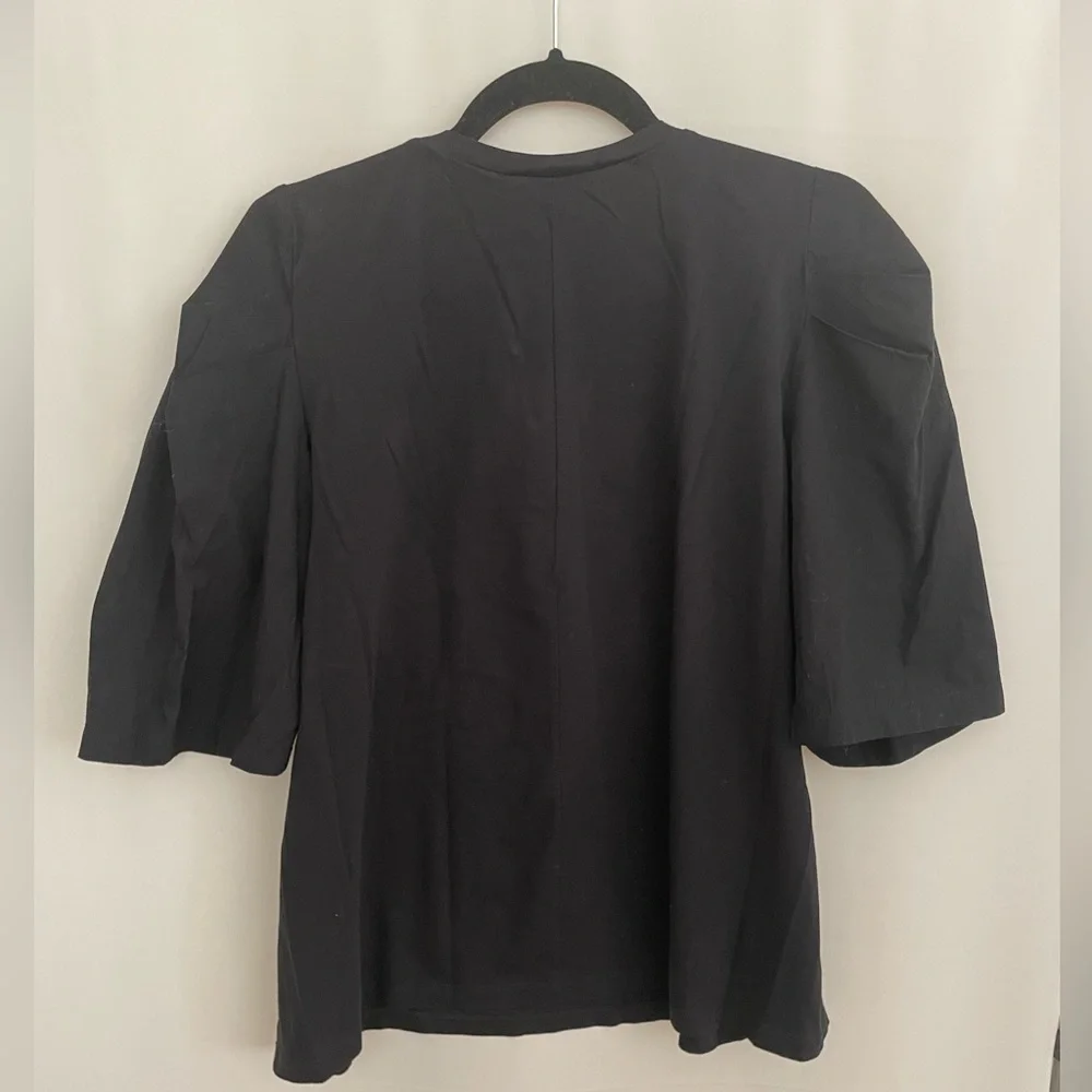 ZARA Black Puffed Sleeves Top - Picture 4 of 5